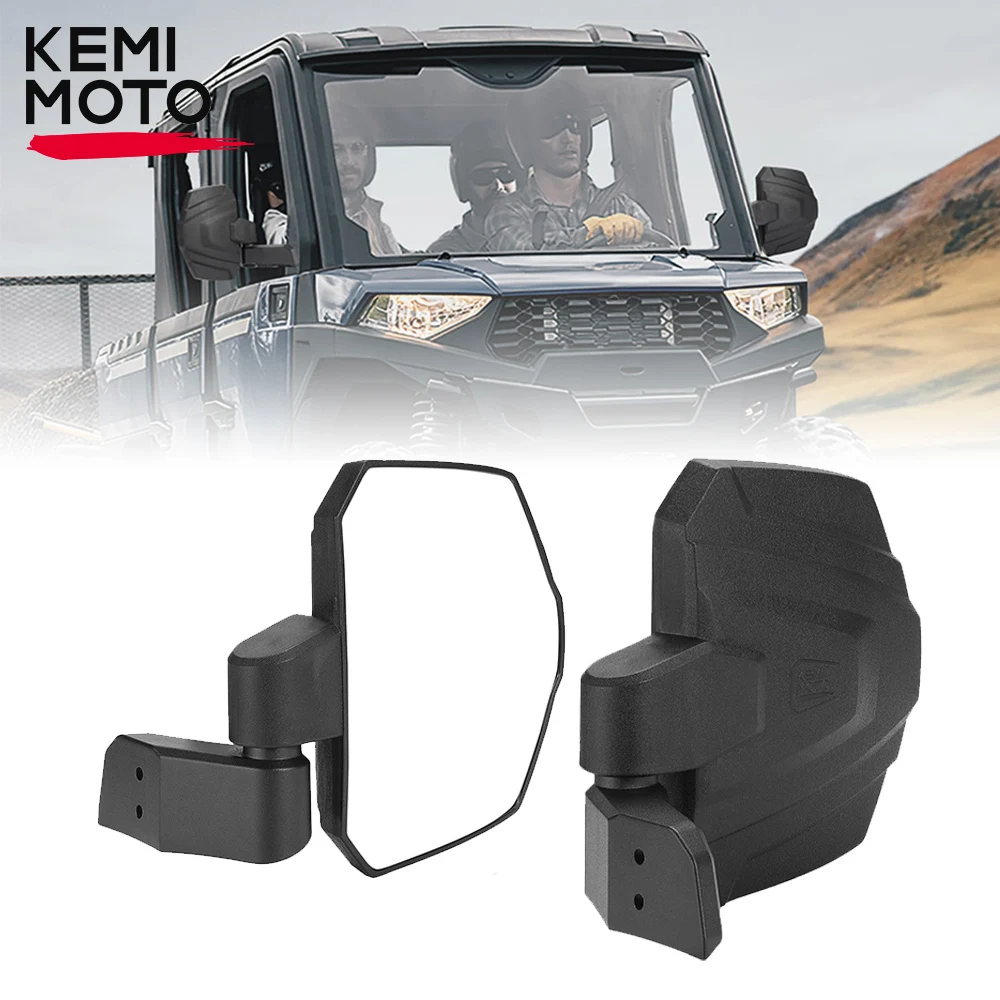 2889241 KEMIMOTO UTV Door Mounted Side Rearview Mirrors Compatible with Polaris Ranger XP SP 1000 570 Commercial Pro XD Mid-Size