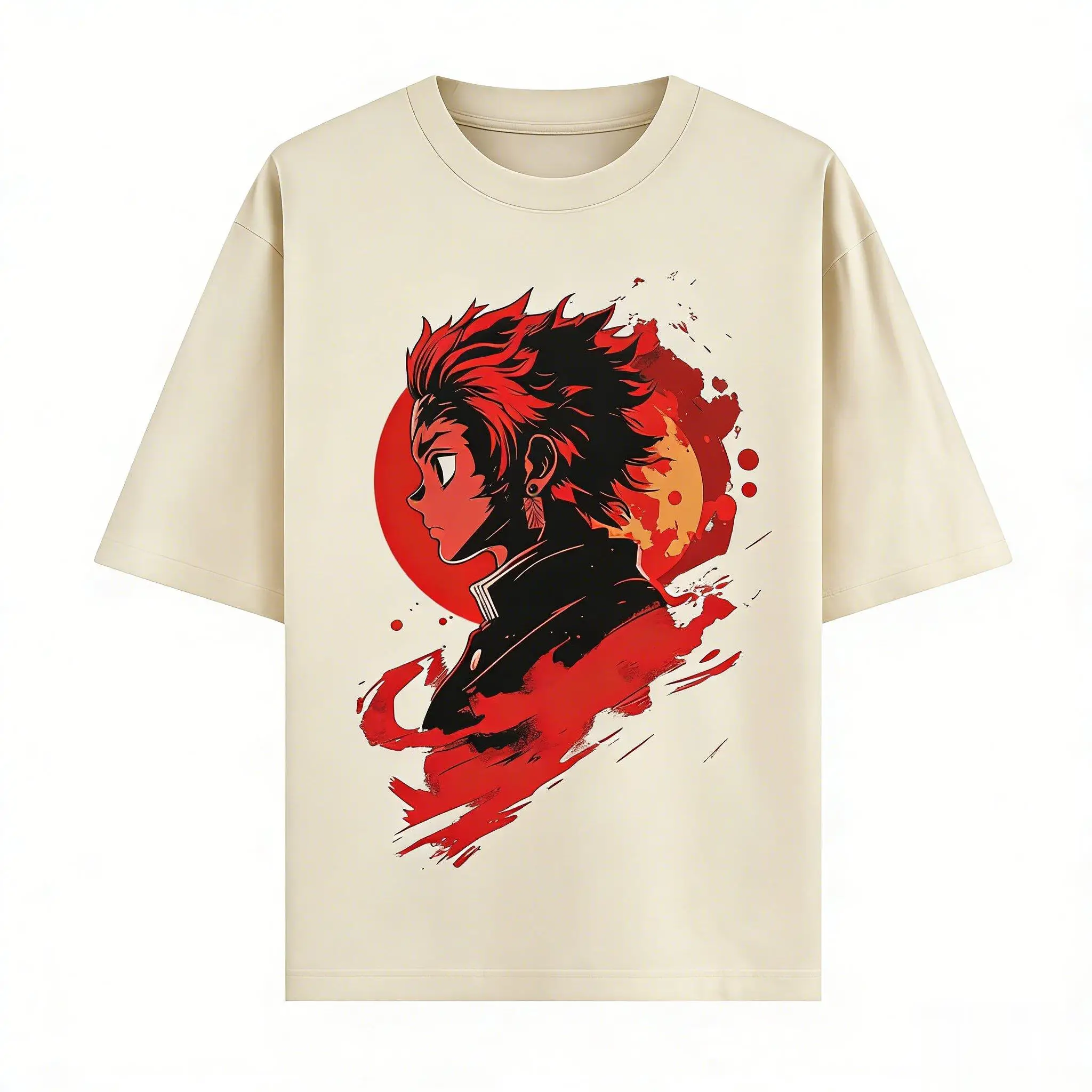 เสื้อยืดอนิเมะดาบพิฆาตอสูร ทันจิโร่ สำหรับผู้ชายและผู้หญิง ผ้าฝ้าย แขนสั้น รุ่นใหม่ปี 2026 เสื้อยืดลำลองลายกราฟิกสำหรับฤดูร้อน ทรงโอเวอร์ไซส์ สไตล์สตรีทแวร์ คอสเพลย์