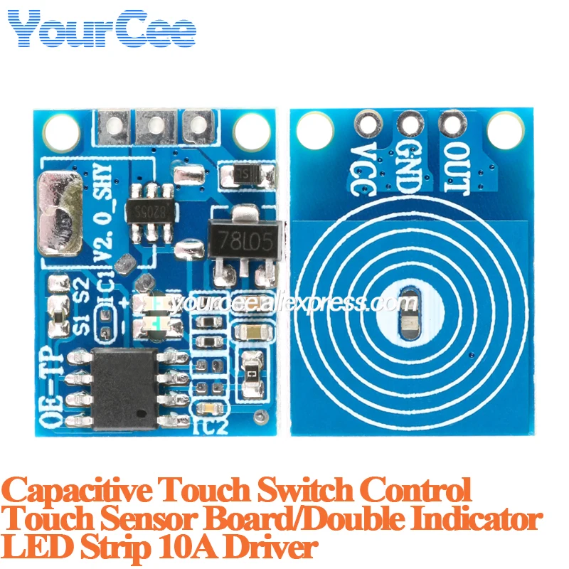 20pcs/1pc OE-TP Capacitive Touch Switch Sensor Module Light Digital Touching Switching Board LED Stepless Dimming 10A Driver