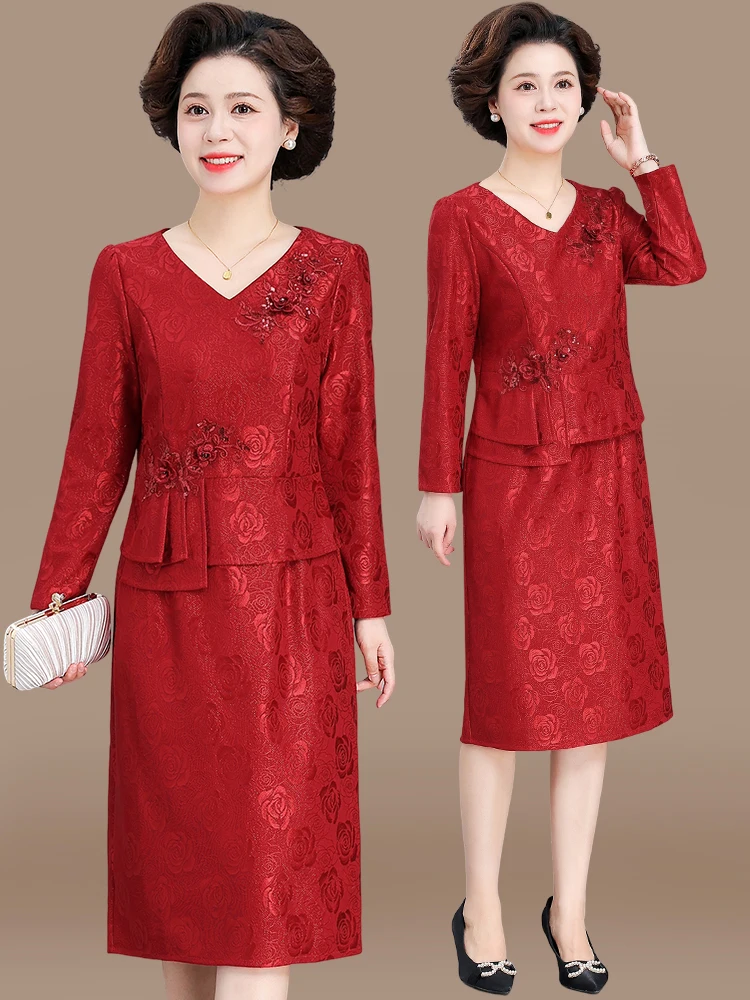 

Ele Mid-Length Dr for Women in Spring Faionable Materni Guest Dr Sli Zipper Design Comfortable Polyester Blend