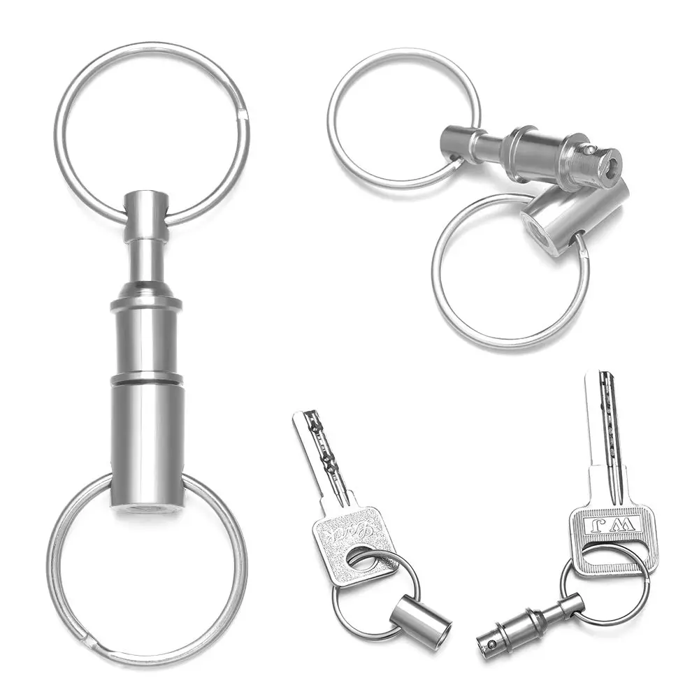 Adjustable Double Ring Removable Separable Keychain Child-mother Buckle Separate Key Ring