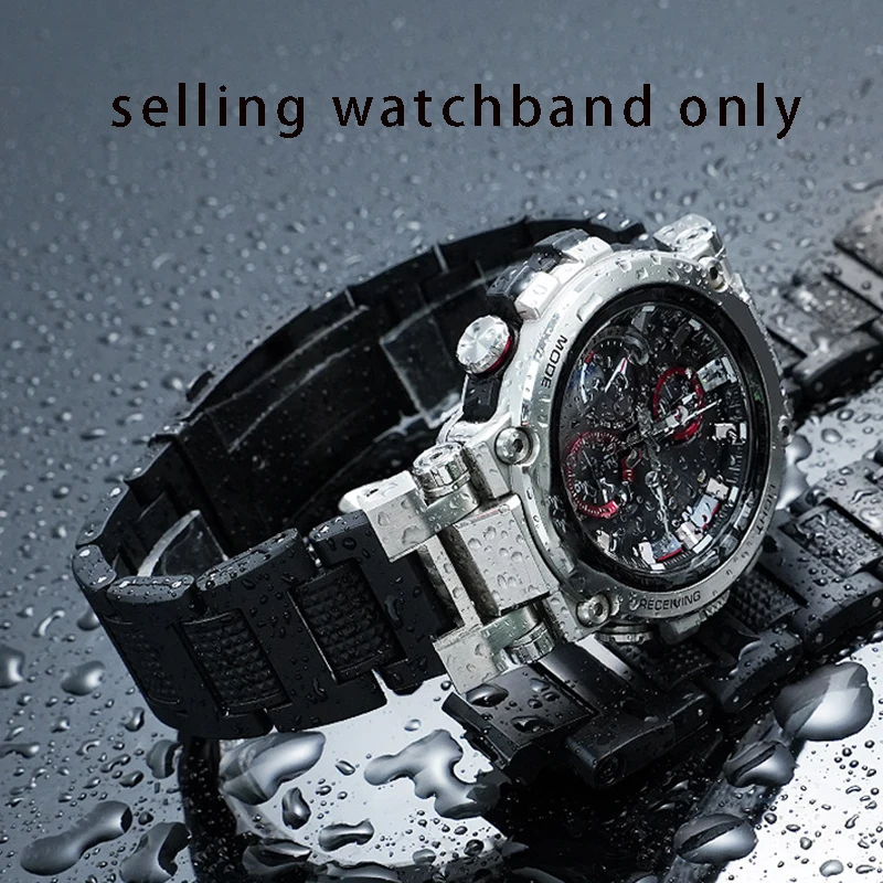 

For G-SHOCK Casio watch MTG-B1000 G1000 modified lightweight plastic steel strap and steel watch chain watchband