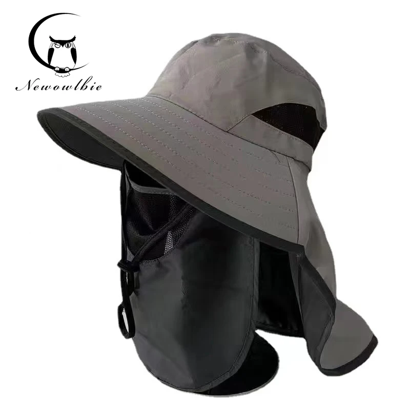 Best Seller Men's summer sun hat, sun protection hat, hiking and fishing fisherman hat, detachable outdoor shawl hat