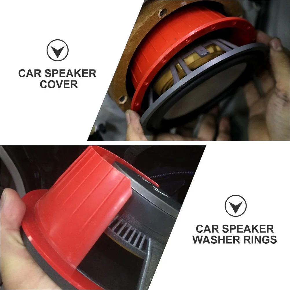 

4Pcs Car Speaker Waterproof Cover with Excellent Durability Tough ABS Material Simple Design Vehicle Horn Protective Caps