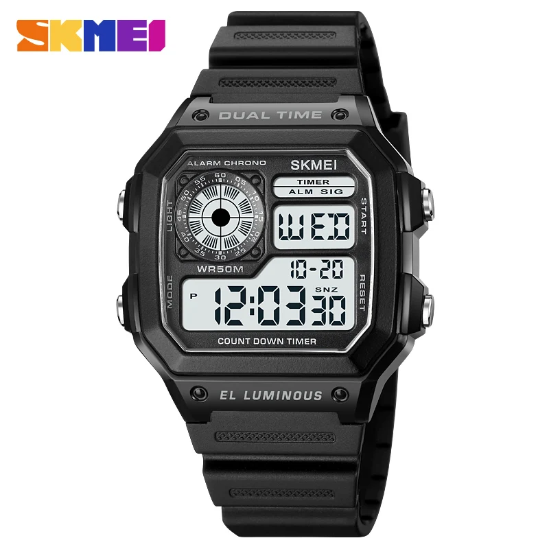 SKMEI 1998 Multifunction Sport Watch for Men Waterproof Japan Digital Movement Countdown Mens Wristwatch Clock Reloj Hombre 1335