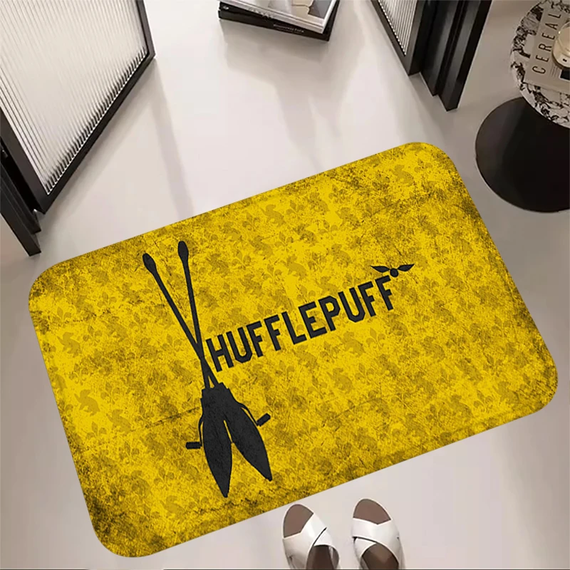 House Inside Entrance Doormat Living Room Rugs Foot Carpets Bathroom Rug Floor Mats Non-slip H-Hufflepuff Hallway Home Decor