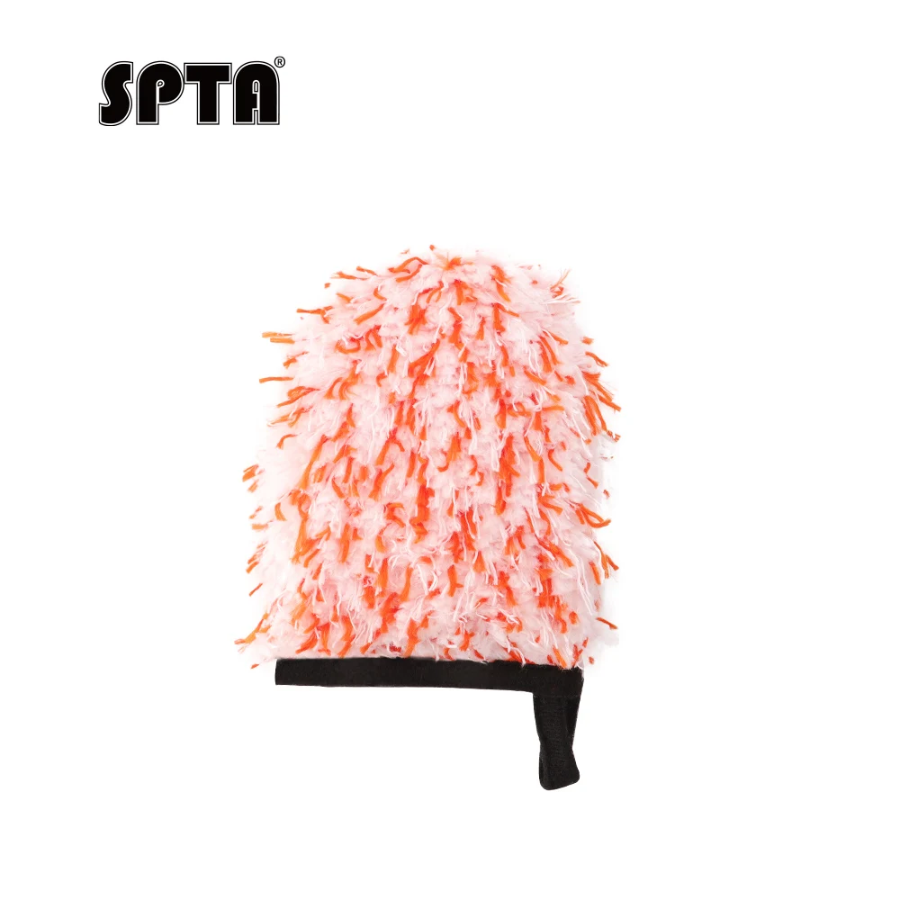 SPTA 1 قطعة قفاز غسيل السيارات ستوكات غسل ميت كيت 6 بوصة × 7 بوصة للعجلات والشوايات والمناطق الضيقة بالتفصيل التنظيف
