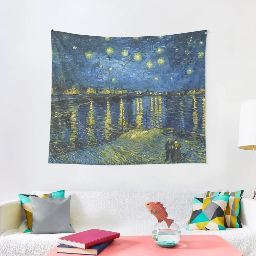 

Starry Night on the Rhone by Vincent van Gogh (Sept. 1888) Tapestry Room Decorations Aesthetic Living Room Decoration Tapestry