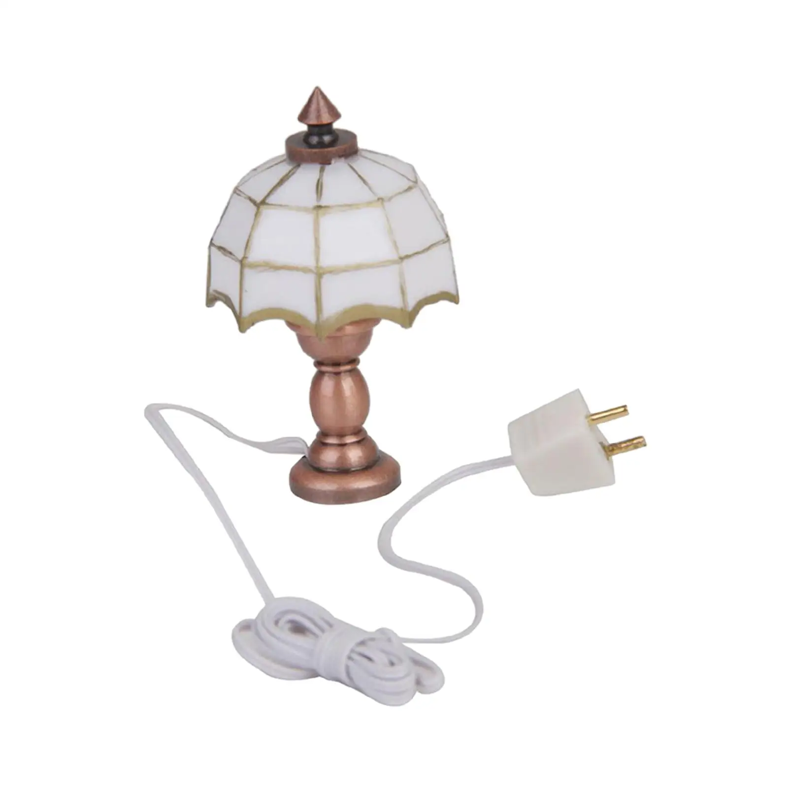 1:12 Poppenhuis Miniatuur Nachtkastje Lamp Model Voor Micro Landschap Lay-Out