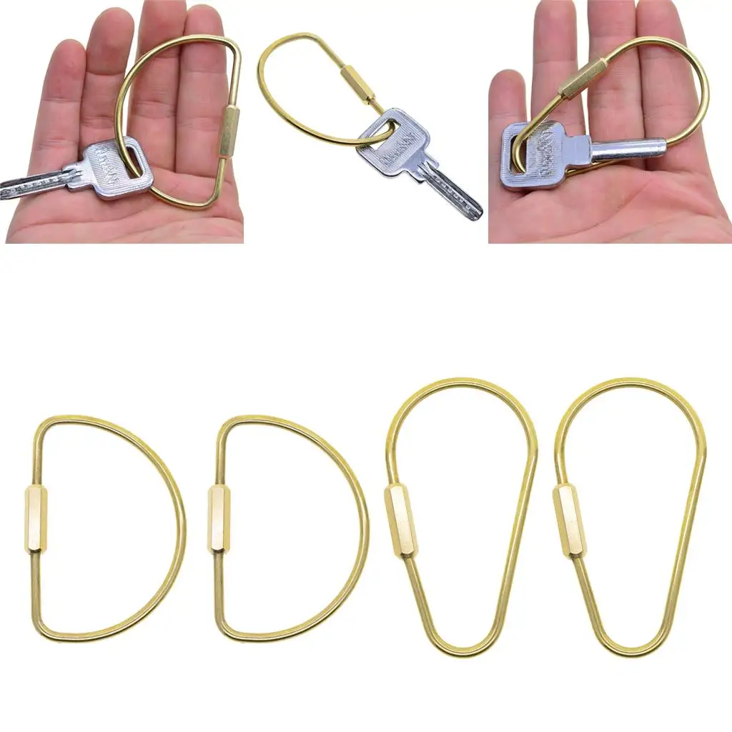 Screw Lock Key Ring High Precision Brass Accessory Keychain Ring for Home Car Bag Craft Projects