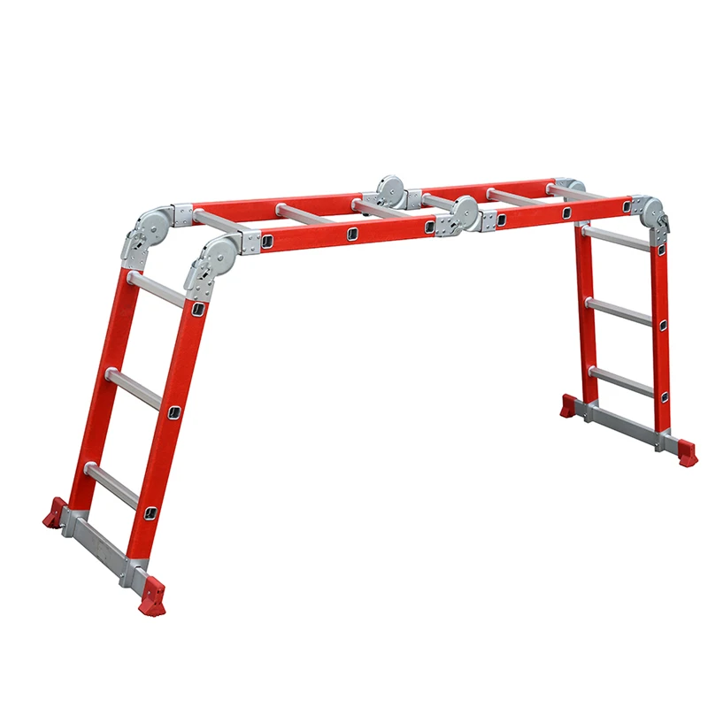 custom.EN131 Professional Fiberglass 4*6 Step 330lbs Fast Folding Multi-purpose Step Ladder Suitable Multiple Scenarios