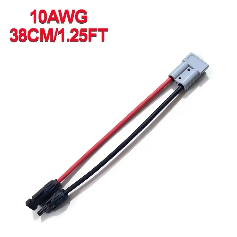 10AWG 50A Heavy Duty Cable SB50 Connector Wire for RV Solar Battery Pack Portable Power Station Off‑Grid Inverter Power Supply