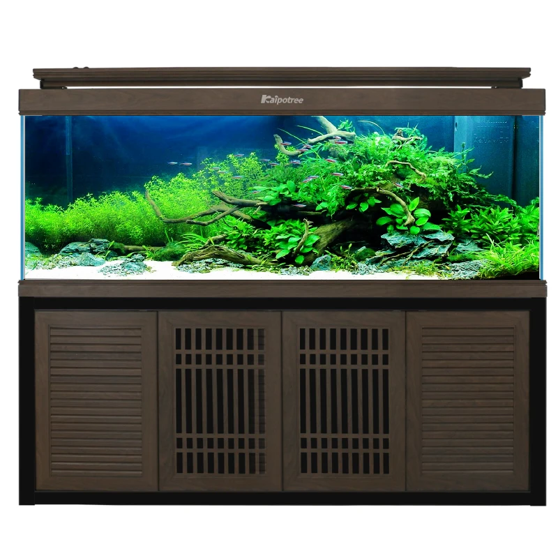 

New Arrivals Custom Bottom Cabinet 230 Gallon Luxury Large HD Glass Aquarium Tank Fish