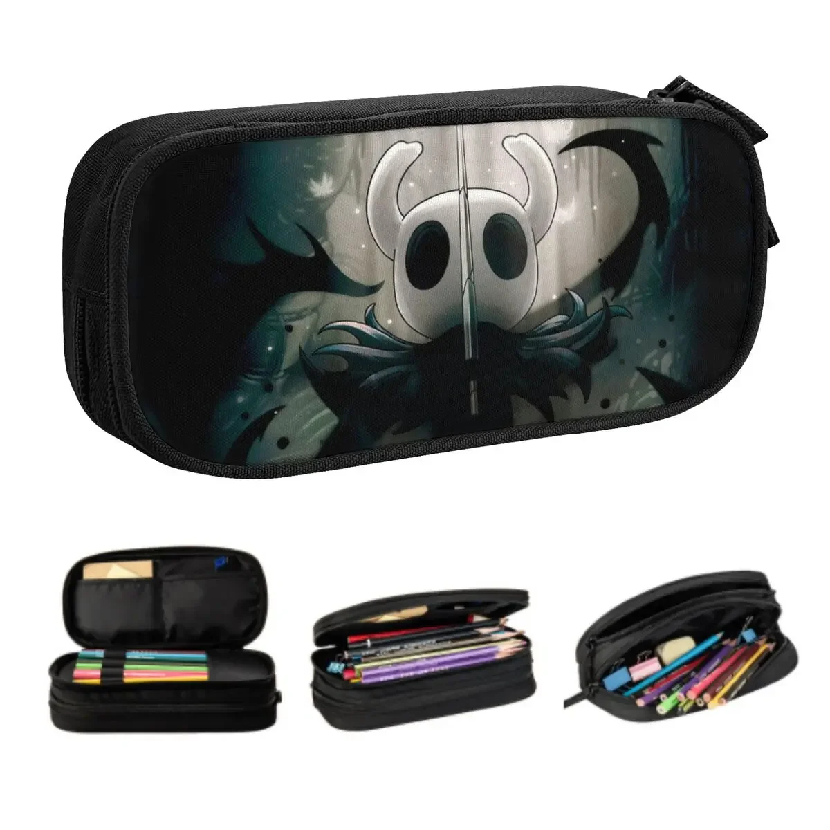 Custom Hollow Knight Gaming Cute Pencil Cases Boys Gilrs Large Capacity Adventure Game Pencil Pouch Students Stationery