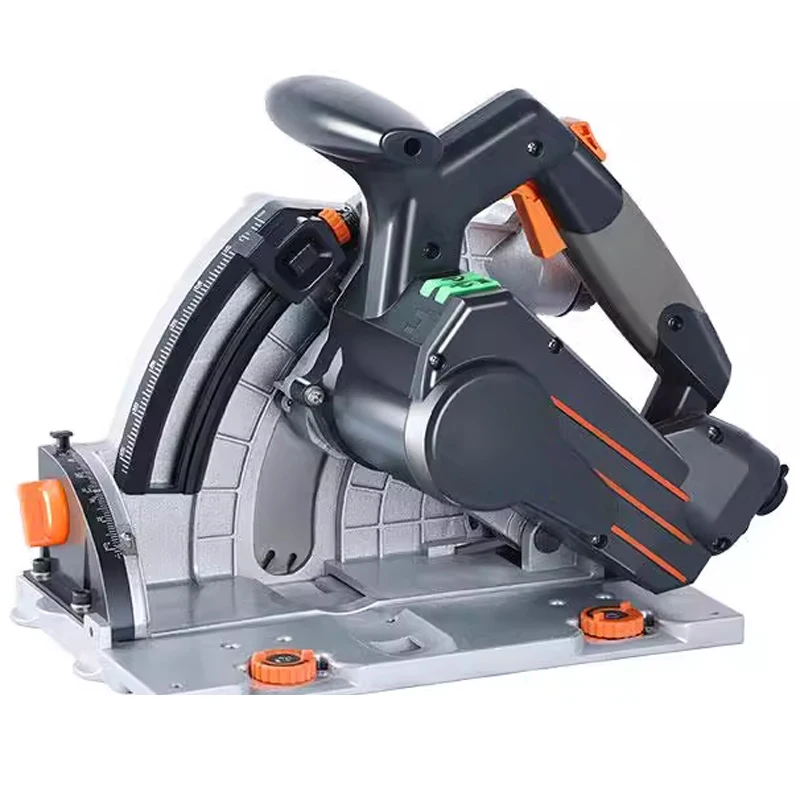 Track Saw SJ-60 Brushless Track Saw Push-Cut Saw Multi-Function Woodworking Saw 45° Bevel Cut / Multi-Groove Cutting