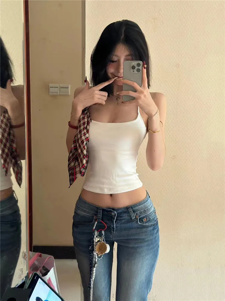 

American Retro Claw Low Waist Flared Jeans Women's Spring Autumn Slim Stretch Tall Extended Straight Leg Floor-Length Pants