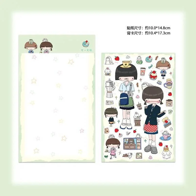 1/6 Pcs Pickled Vegetable Girl Original Character Stickers Girl Graffiti Guka Guben Material KeYi Creative Authorizat view 3
