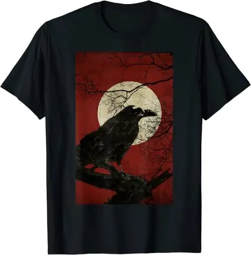 

Occult Gothic Dark Red Aesthetic Crow Grunge Emo Goth T Shirt SweaT 27491