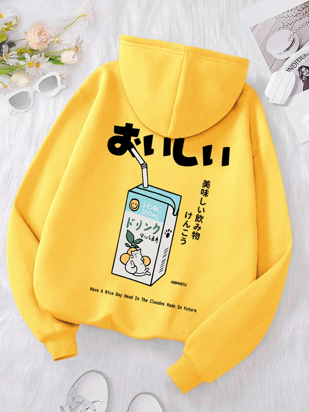 هاراجوكو اليابان Kawaii الرجال الأزياء هوديي نمط مطبوعة عارضة عالية الجودة هوديي #2