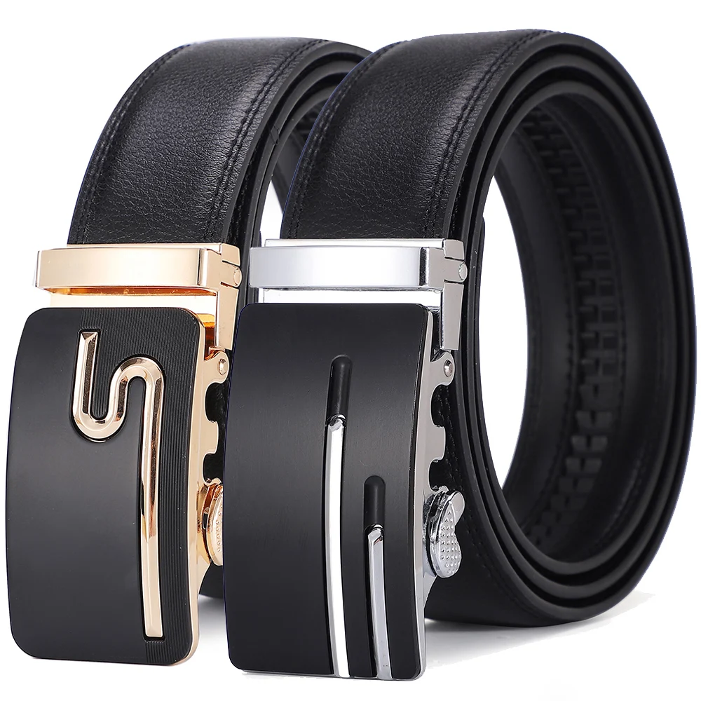 

Автоматическая пряжка Формальные мужские ремни Роскошный дизайнерский ремень из искусственной кожи Мужской черный 120 см Мужские джинсы Мужской ремень Модный 3,5 см