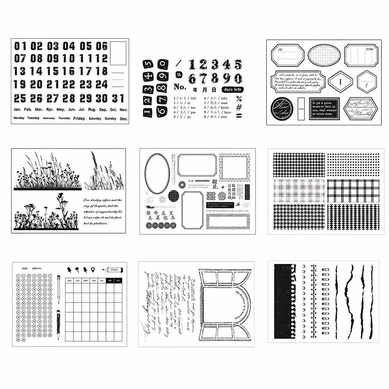 Diy Decorative Stamps Diy Journal Stamps Notebook Decoration Stamps Accurate For Decorative Border Making Title Frame Design