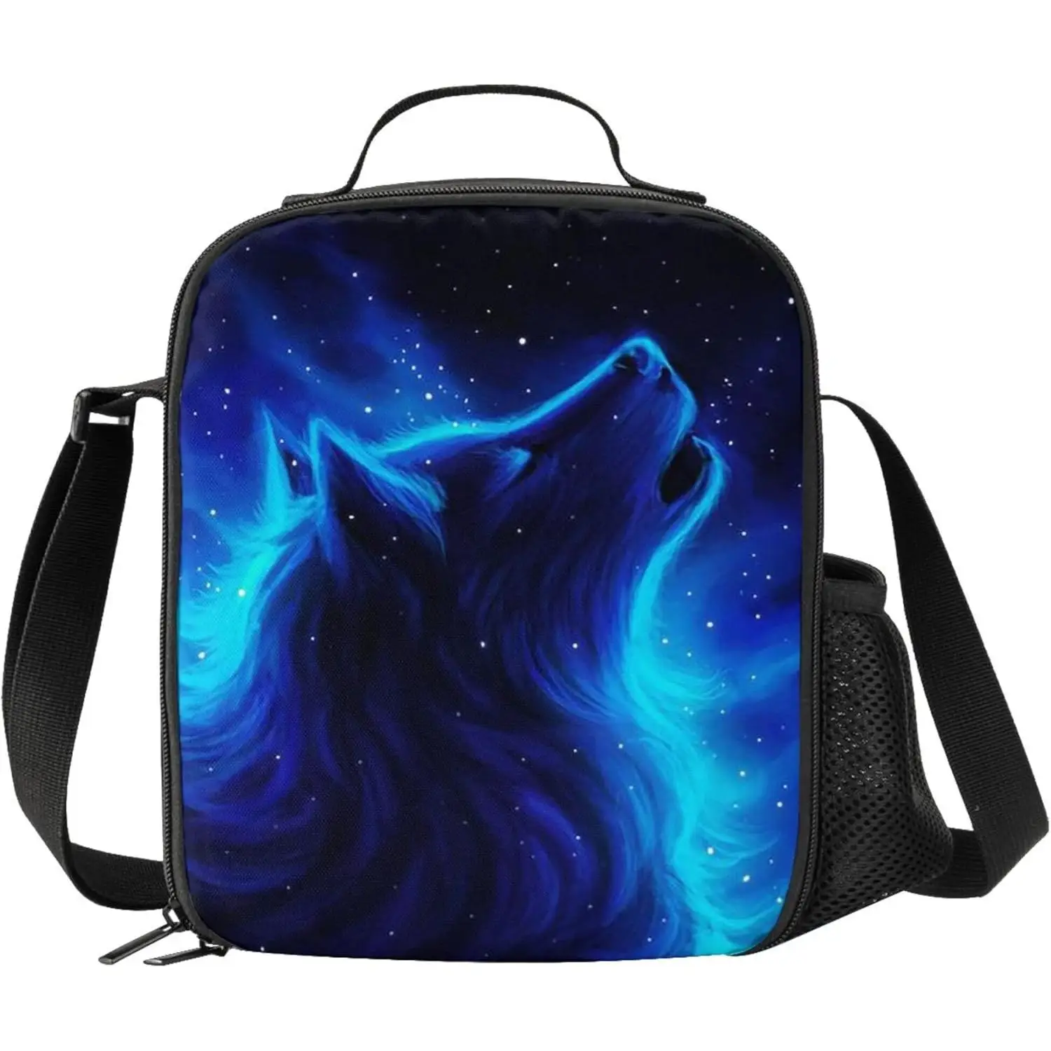 

Blue Wolf Lunch Box Insulated Meal Bag Lunch Bag Food Container for Boys Girls School Travel Picnic