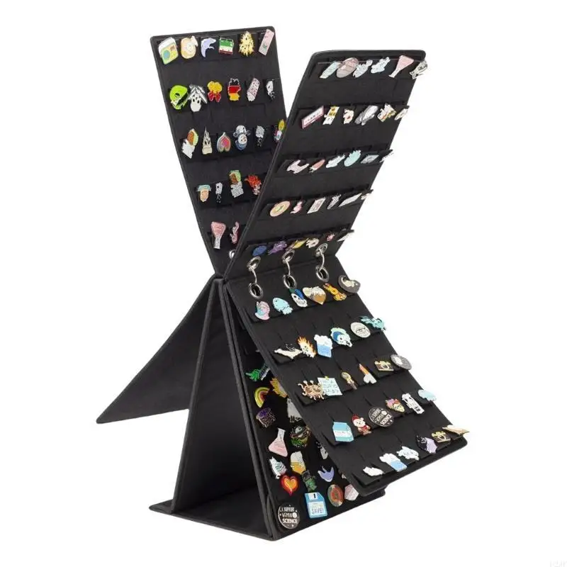 

Tabletop Felt Brooch Display Rack Rotation Multilevel Home Decoration