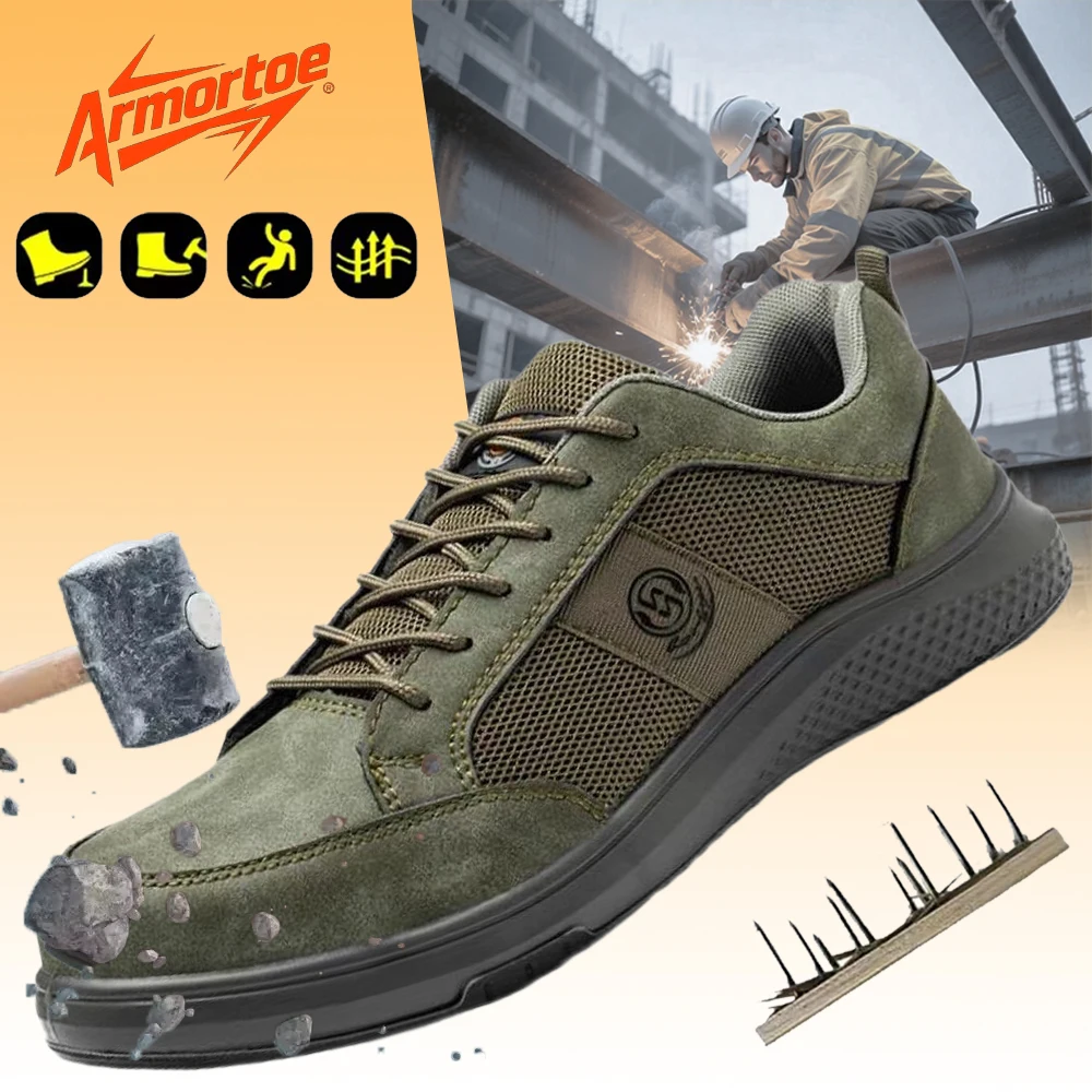 

ArmorToe EH Insulated ESD Safe WorkShoes Anti-Smash Puncture Proof Site-Proven Industrial Safety Footwear #Armor3027
