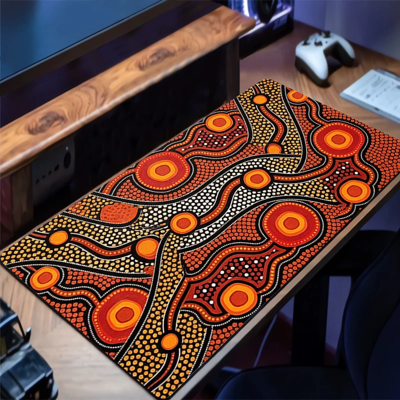 Mouse Pad circular pattern Gaming Accessories PC Gamer alfombrilla xxl Computer Desk Mat Laptop Varmilo Keyboard Mousepad