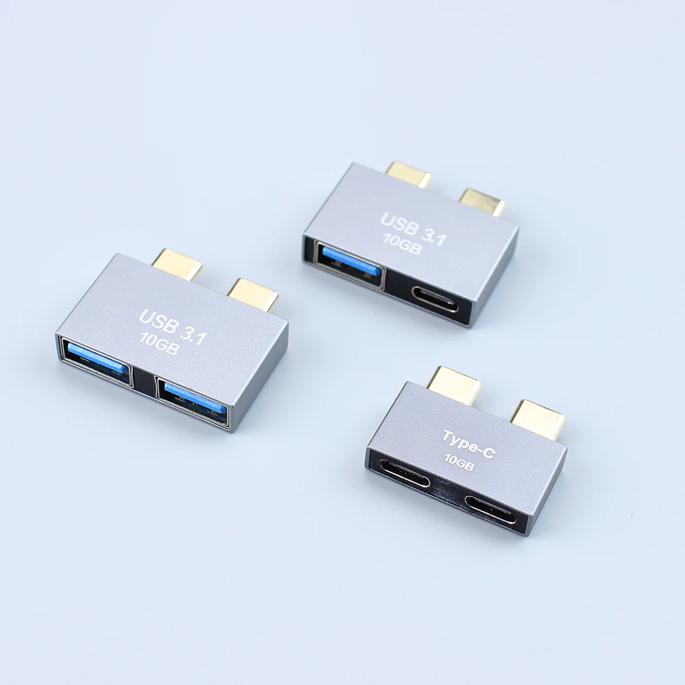 USB double C type Short Extender Male To Female Extension Adapter Connector Usb c Hub Adapter for Xiaomi Huawei Samsung phones