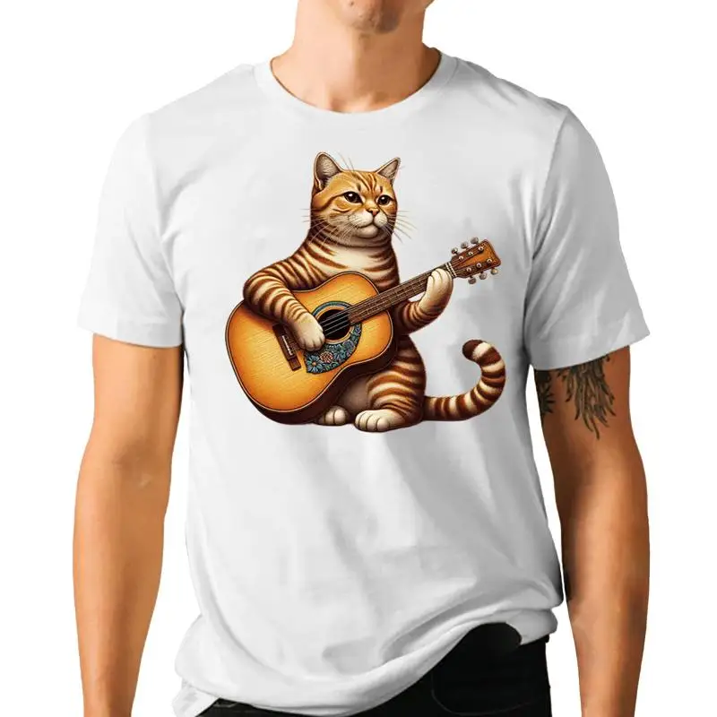 

Cat Playing Guitar T Shirt Funny Music