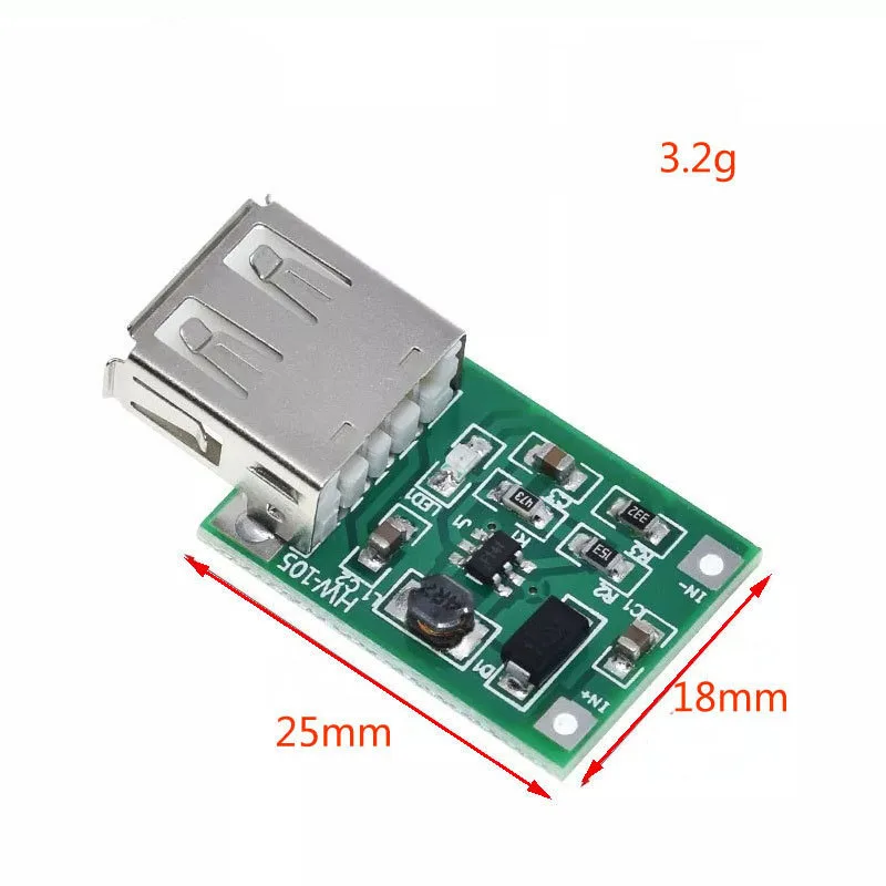 1/2~200/500Pcs DC-DC Step-Up Module 0.9V~5V To 5V 600MA USB Boost Circuit Board Mobile Power Green Board