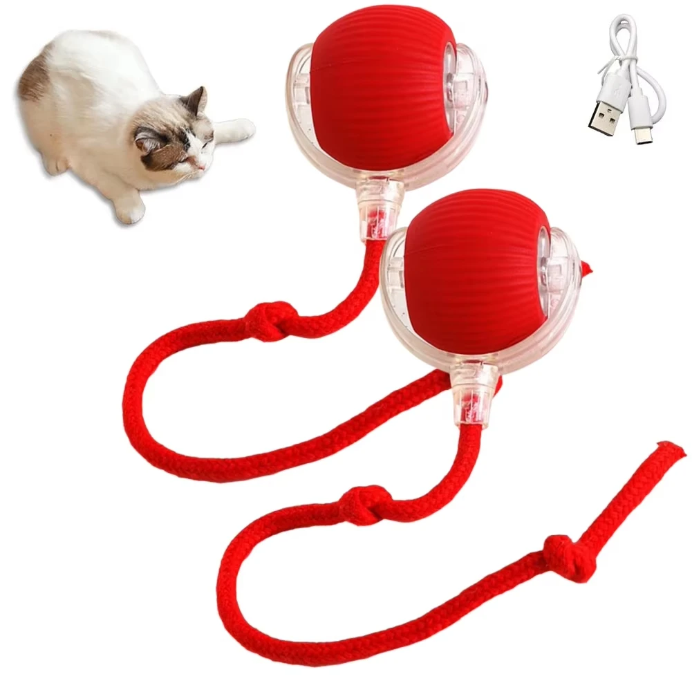 Interactive Cat Toys Ball Auto Electric Rolling Ball Toys for Cats/Kitty Pets Smart Automatic Teaser
