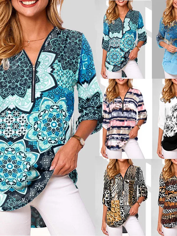 

Loose Long Sve Women's irt Comfortable Casual Sle Polyester Fabric Loose Fit Ladies' Premium Quali Long Sve irt