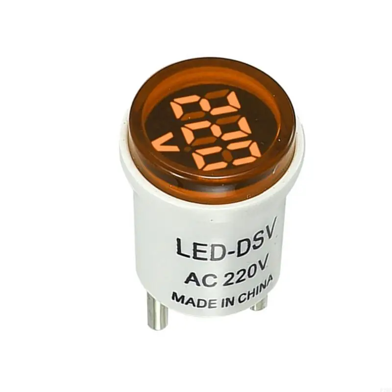 F26C-Runder AC220V-Voltmeter-Spannungsmonitore 50-500V Messung Instrument LED Digitale Anzeigespannung Messgerät