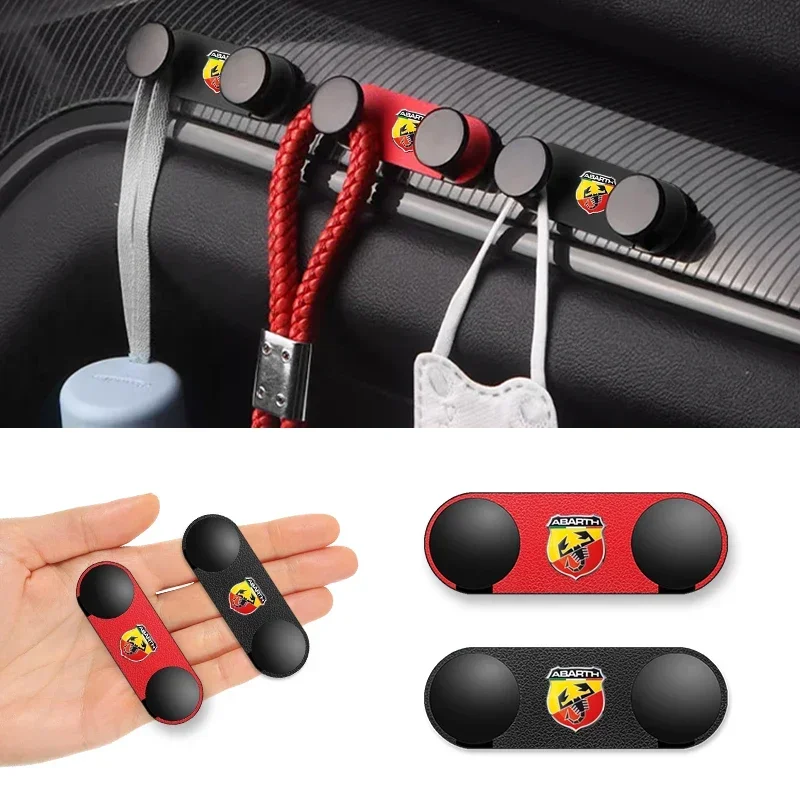 1pcs Car Double Hook Storage Hanging Hooks Auto Accessories For Abarth Freemont Strada 500x Grande Punto Ducato Stilo Palio
