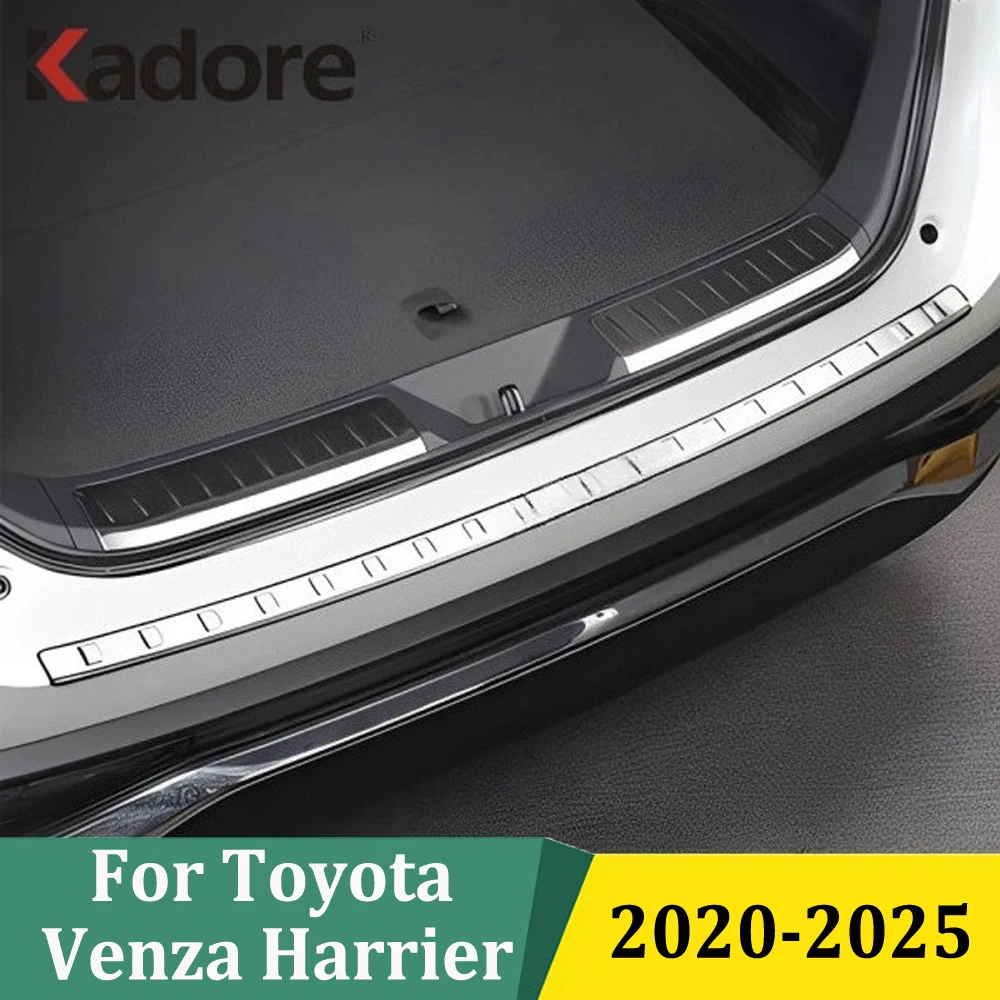 

For Toyota Venza Harrier 2020 2021 2022 2023-2025 Tail Sill Trunk Cover Outer Rear Bumper Guard Protector Plate Car Accessories
