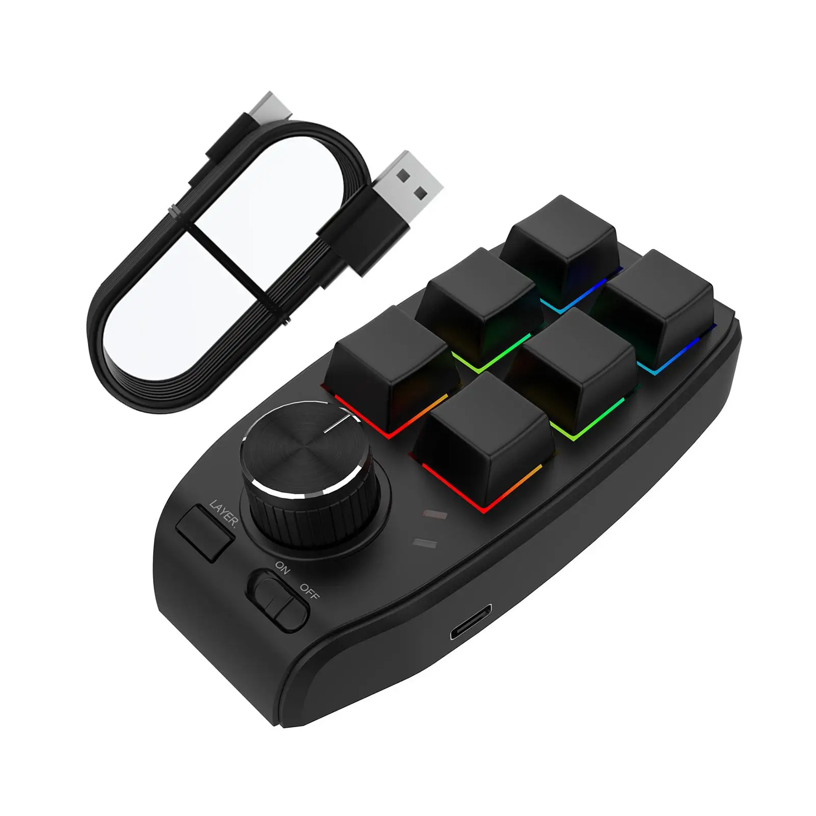 Illuminated Wired Keyboard with Customizable RGB Lighting for Design And Coding