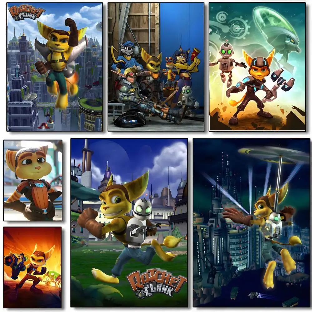 Shooter Game R-ratchet And Clank Poster HD Waterproof Aesthetic Wall For Home Decor Trendy Durable Easy To Apply Art
