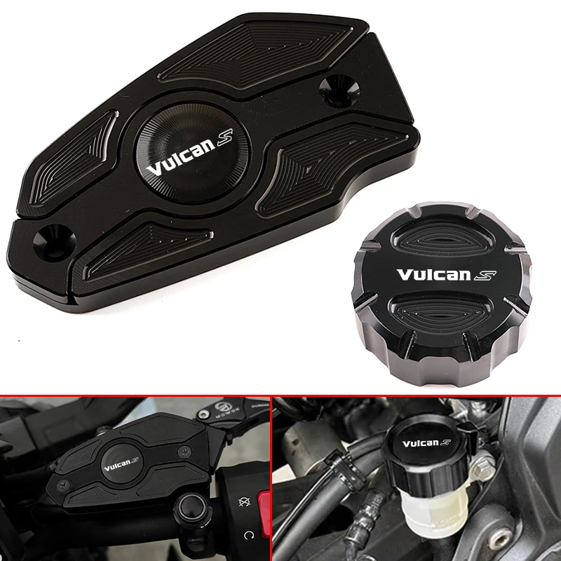 

Для KAWASAKI VulcanS 650 VulcanS 650 2015-2024 + 2023, аксессуары для мотоциклов, передняя и задняя крышка бачка тормозной жидкости с ЧПУ