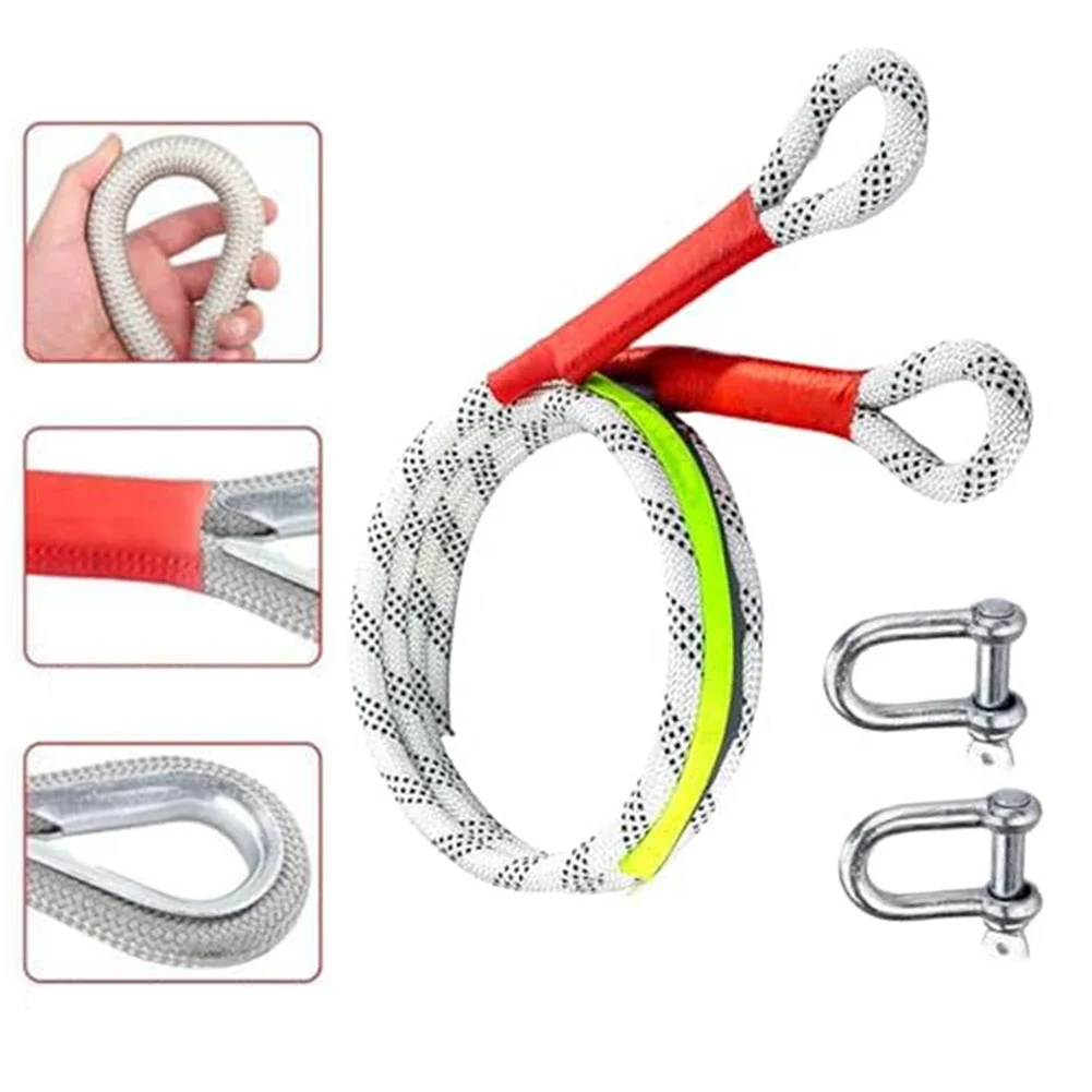 1x Trailer Rope Nylon Tow Recovery Rope Tow Rope With 2 Hook For Truck ATV 3/5 Tons Replacement Automobiles Parts