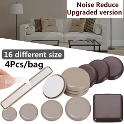 4Pcs Round Self-Adhesive Furniture Leg Slider Pads Wear-resisting Anti Noisy Slip Mat Easy Move Floor Protector Chair Fittings