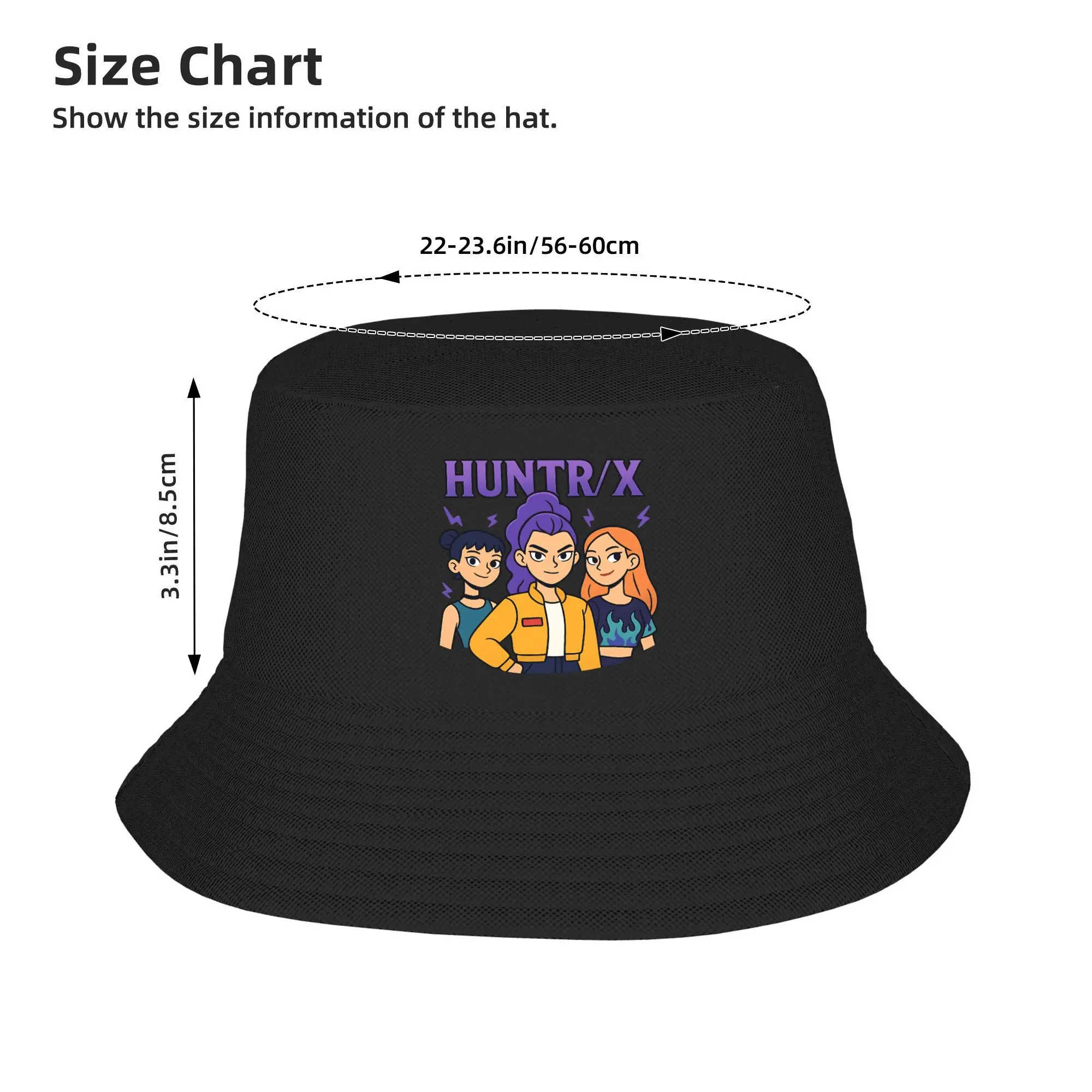 HUNTR-X هالوين هنتركس قبعة بحافة شخصية صياد القبعات الربيع خمر قبعات الصيد الشارع نمط نمط قبعة الشمس