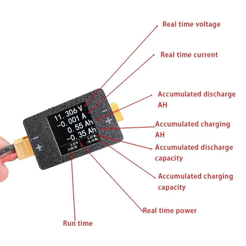 ABRE-New 25A 0-150V Bidirectional DC Voltage Current Power Analyzer RC Charger Charging Discharging Tester Watt Meter