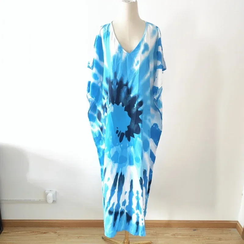 

2025 Spring Summer New Beach Blouse Printed Robe Seaside Holiday Dress Bikini Sunscreen Women's Casual Skirt