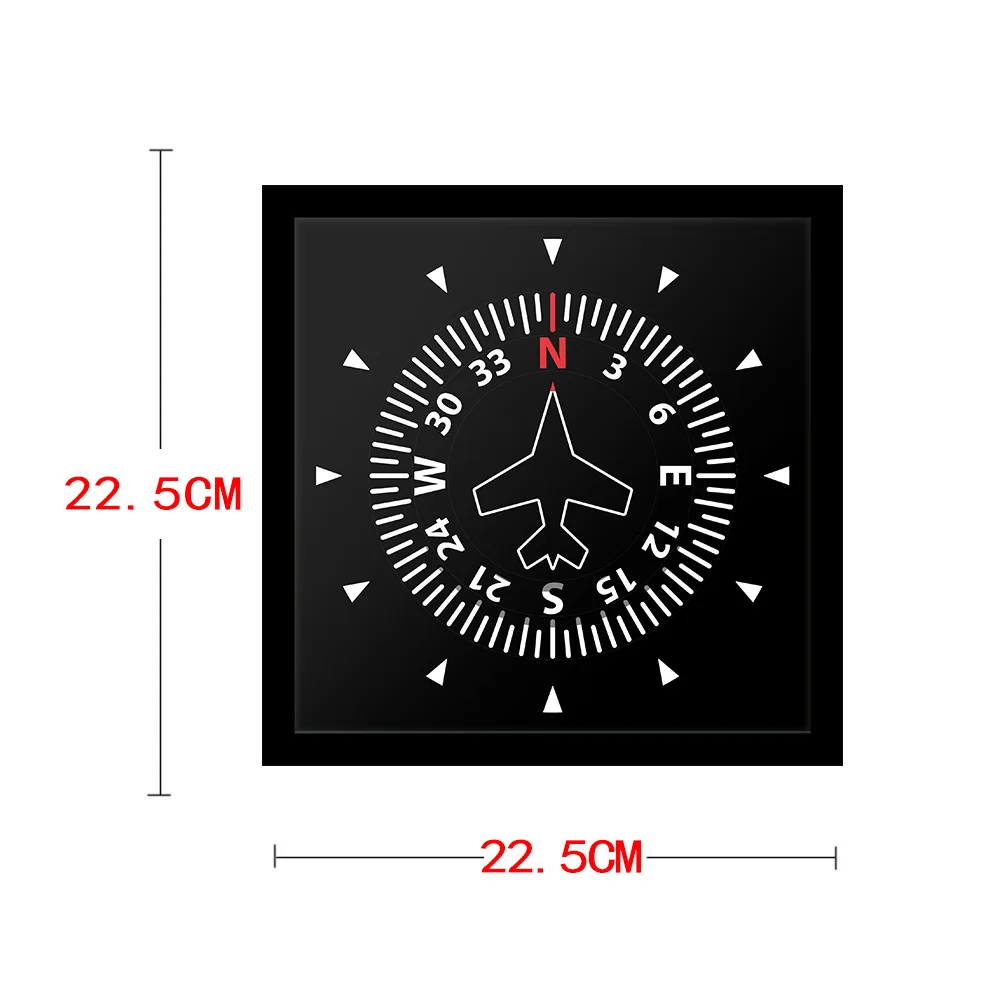 Aircraft Instrument Flight Control Panel Clever Clock Frame Aviation Compass Direction Modern Design Art Timepiece Table Clock