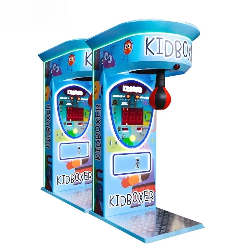 Street Sport Training Arcade Coin Operated Kid Boxer Strength Tester Safe Soft Punching Machine Factory Price Custom