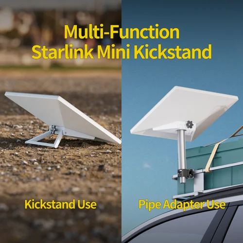 Imagen 2 del producto Adaptador de Trípode Mini para Starlink, Adaptador de Poste con Soporte 3 en 1 con Rosca de 1/4\"", Soporte para Starlink Mini, Adaptador de Tubo Multiusos