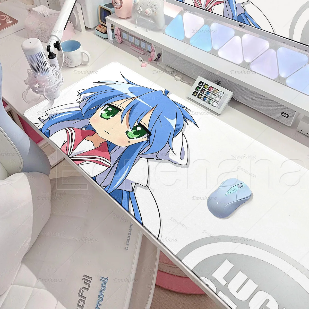Large Cartoon Cute Girls Mouse Pad HD Anime L-Lucky Star Tablemat PC Gamers Keyboard Tablemat Rubber Anti-Slip Lock Edge Deskpad