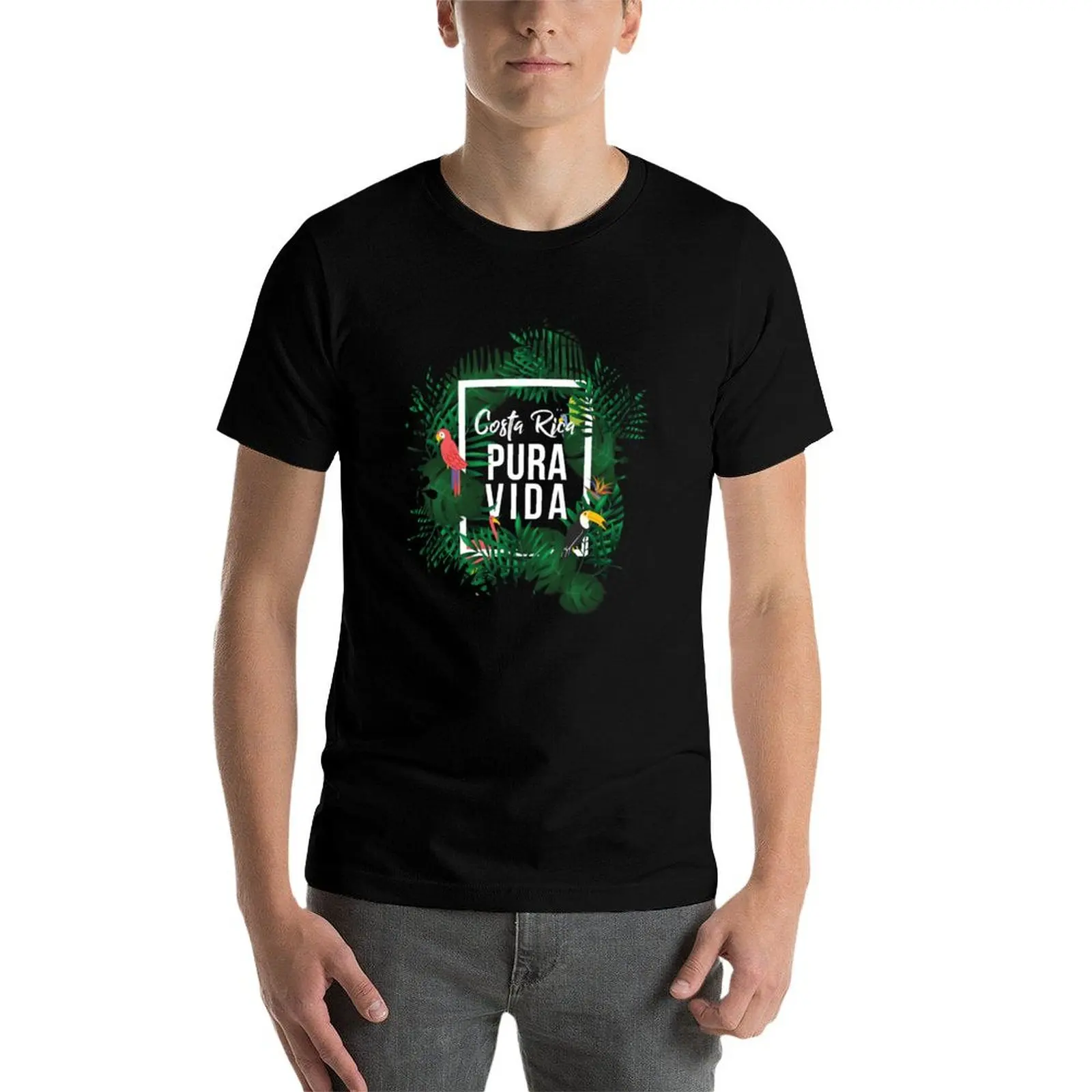 

Costa Rica Pura Vida T-Shirt man t shirt graphic t shirt man casual man t shirt luxury T-Shirt